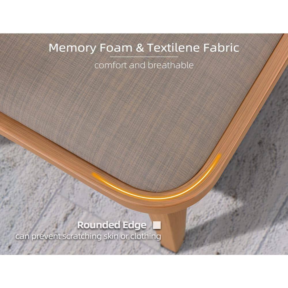 Outdoor Patio Dining Chairs with Cushions All Aluminum Frame for Lawn Garden Backyard Deck Patio in Gray(Set of 2)