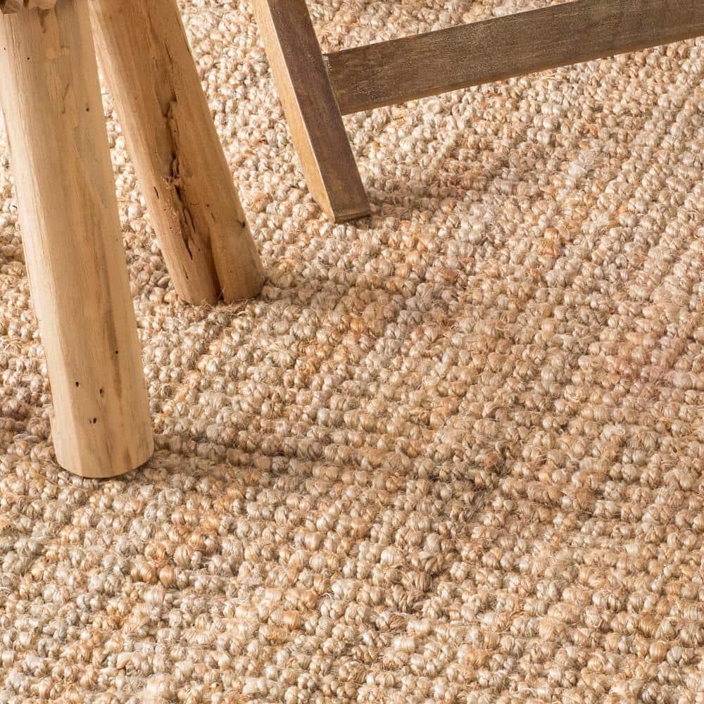 nuLOOM Raleigh Farmhouse Jute Tasseled Area Rug, 2' x 3', Natural