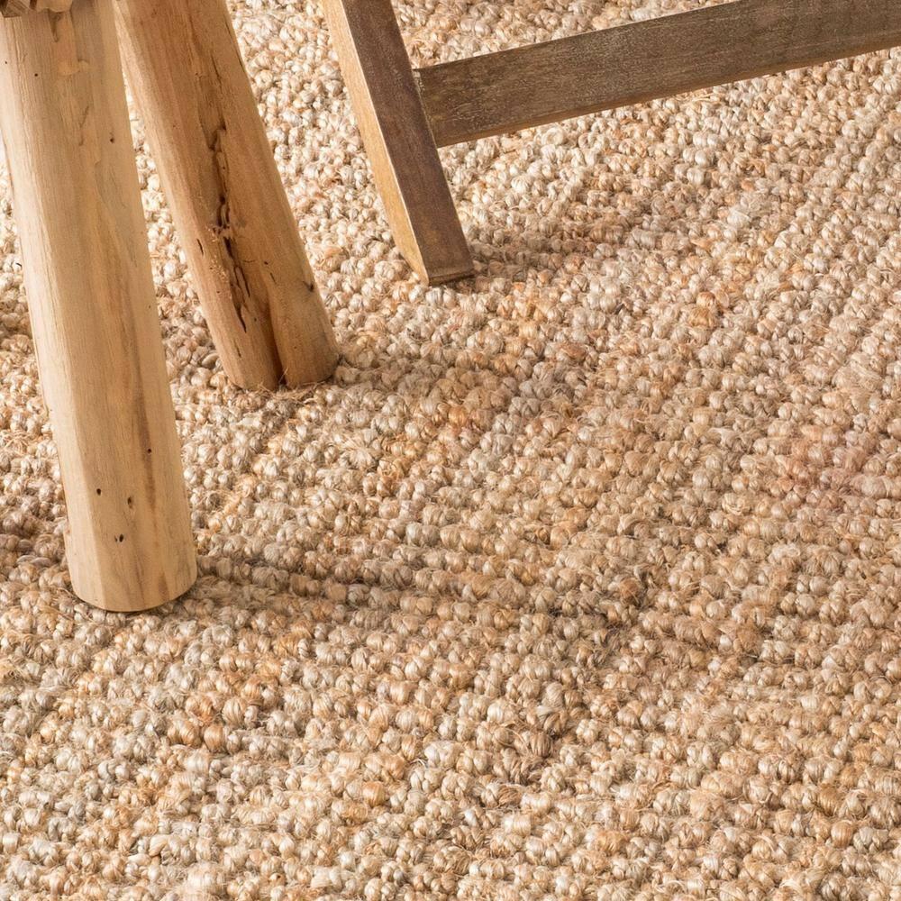 nuLOOM Raleigh Farmhouse Jute Tasseled Area Rug, Runner 2' 6" x 6', Natural