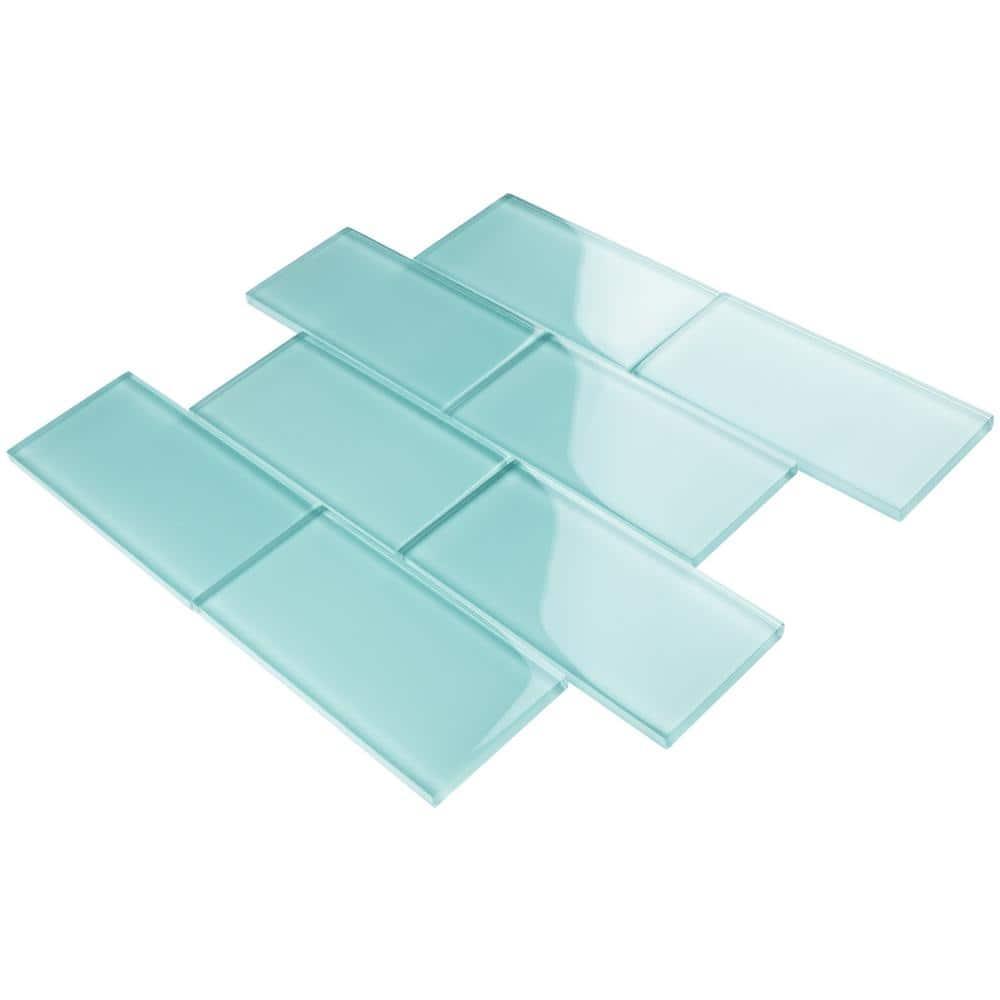 Premium 3" x 6" Straight Edge Glass Mosaic Subway Tile