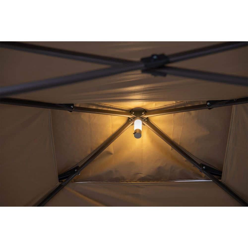 Sunjoy SUNJOY 8' x 5'  Pop up Grill Gazebo Double Tiered Outdoor Gazebo Standing-Height Canopy with Magnetic LED Light, Adjustable Ceiling Height, for BBQ,Picnics, Outdoor Events