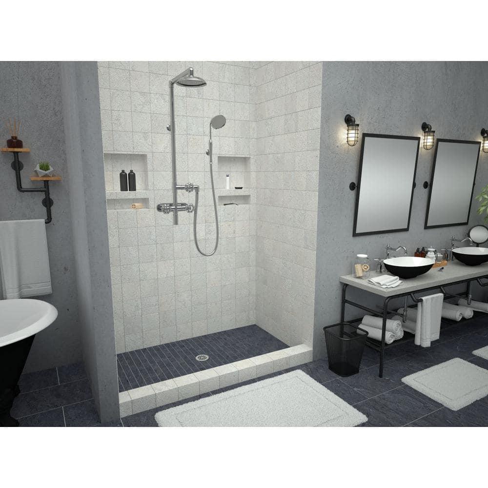 Tile Redi P3260c-Pvc Redi Base 60" X 32" Rectangular Shower Base - Chrome