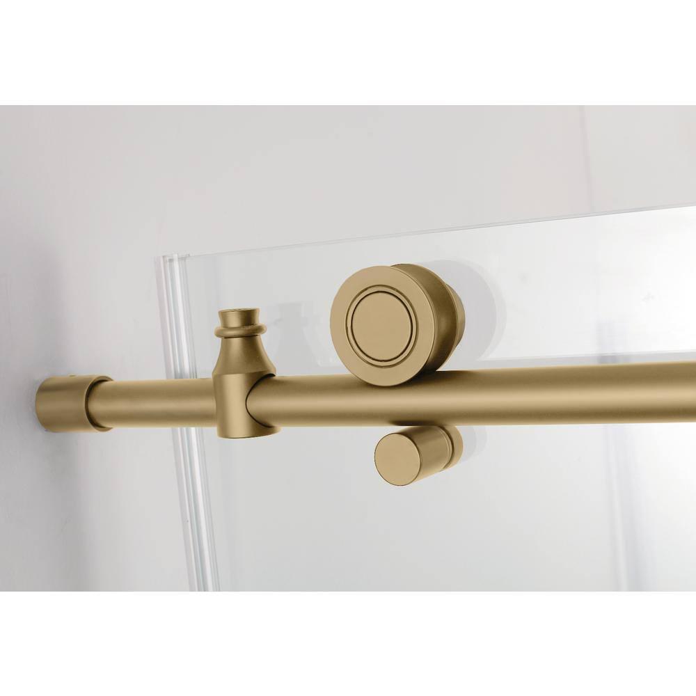 Coraline XL 68" W x 80" H Single Sliding Frameless Shower Door