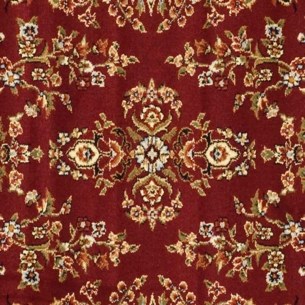 Lyndhurst Sarouk LNH331 Power Loomed Area Rug - Red/Black - 6'x6' - Safavieh