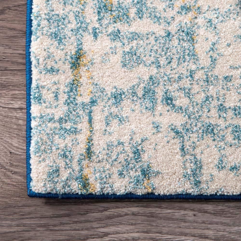 9'x12' Katharina Area Rug Green - nuLOOM: Stain-Resistant, Flat Pile, Nautical Style, Indoor Use, Machine Made
