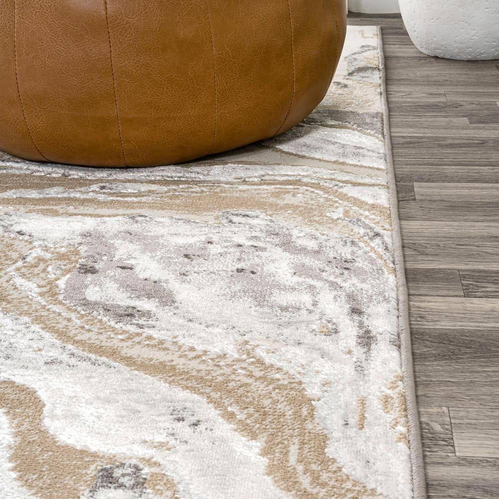 JONATHAN Y Swirl Marbled Abstract Beige/Ivory 5 ft. x 8 ft. Area Rug