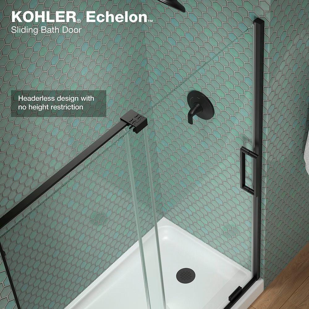 Echelon Sliding Shower Door, 71-3/4 In. H X 55-3/4 - 59-3/4 In. W, With 5/16 In. Thick Crystal Clear Glass