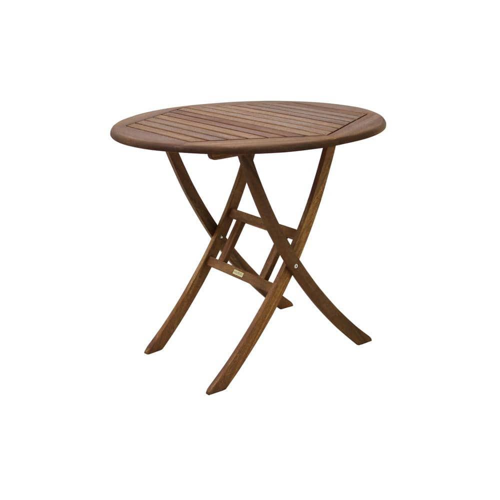 Suki 30'' Eucalyptus Fliptop Outdoor Bistro Table