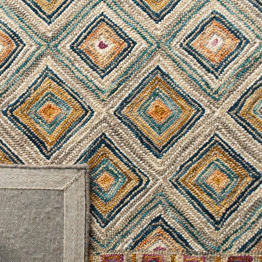 SAFAVIEH Aspen Maurice Geometric Wool Area Rug, Green/Red, 2' x 3'