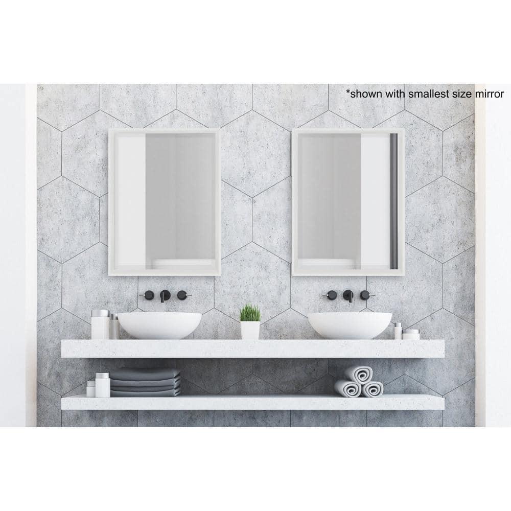 24" x 30" Calter Framed Wall Mirror White - Kate and Laurel