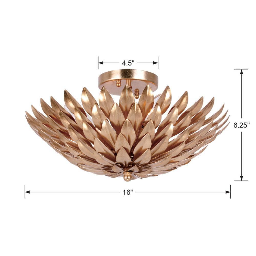 Crystorama Lighting - Four Light Ceiling Mount - Ceiling Mount - Broche - Four