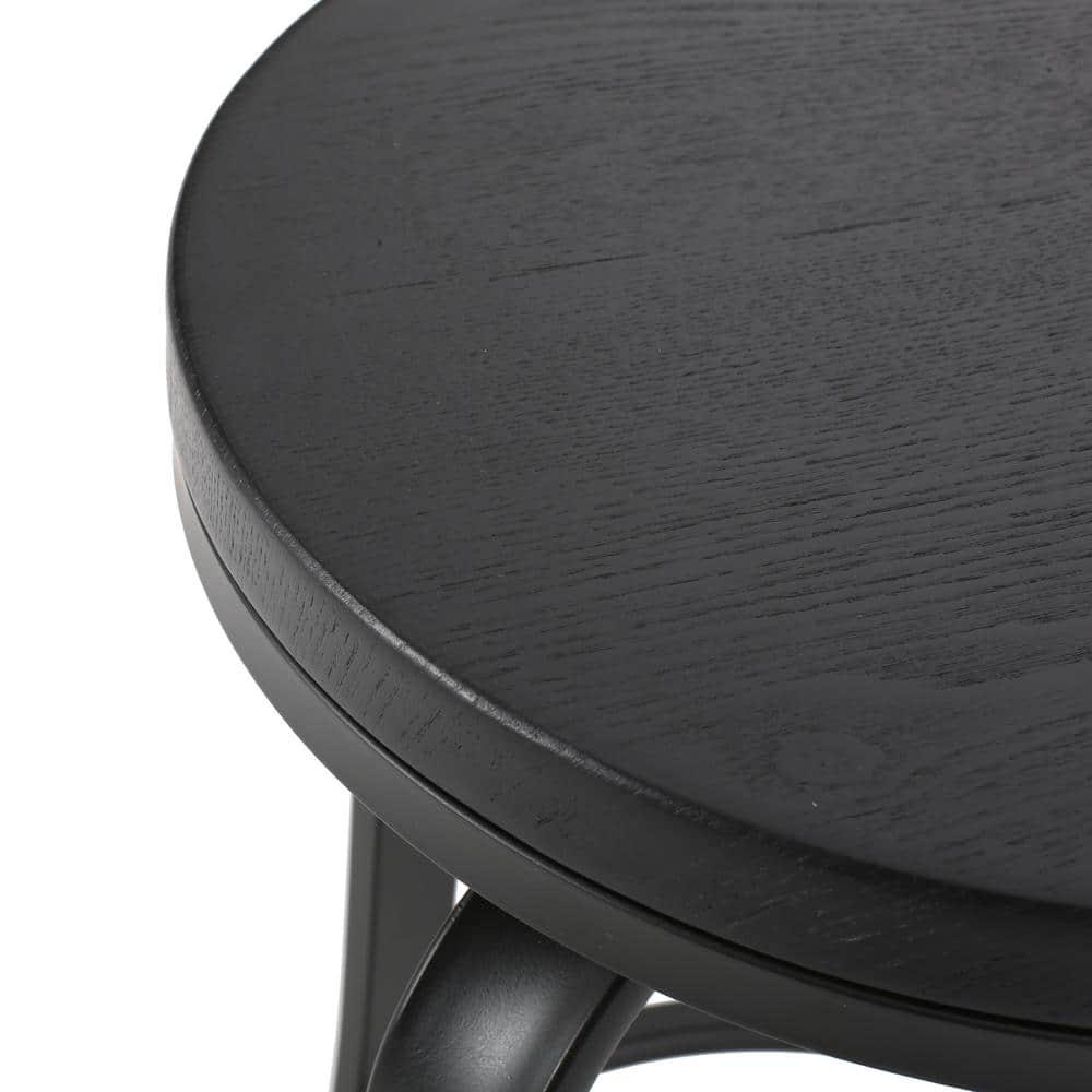 Noble House Skyla Modern Swivel Counter Stool in Black (Set of 2)