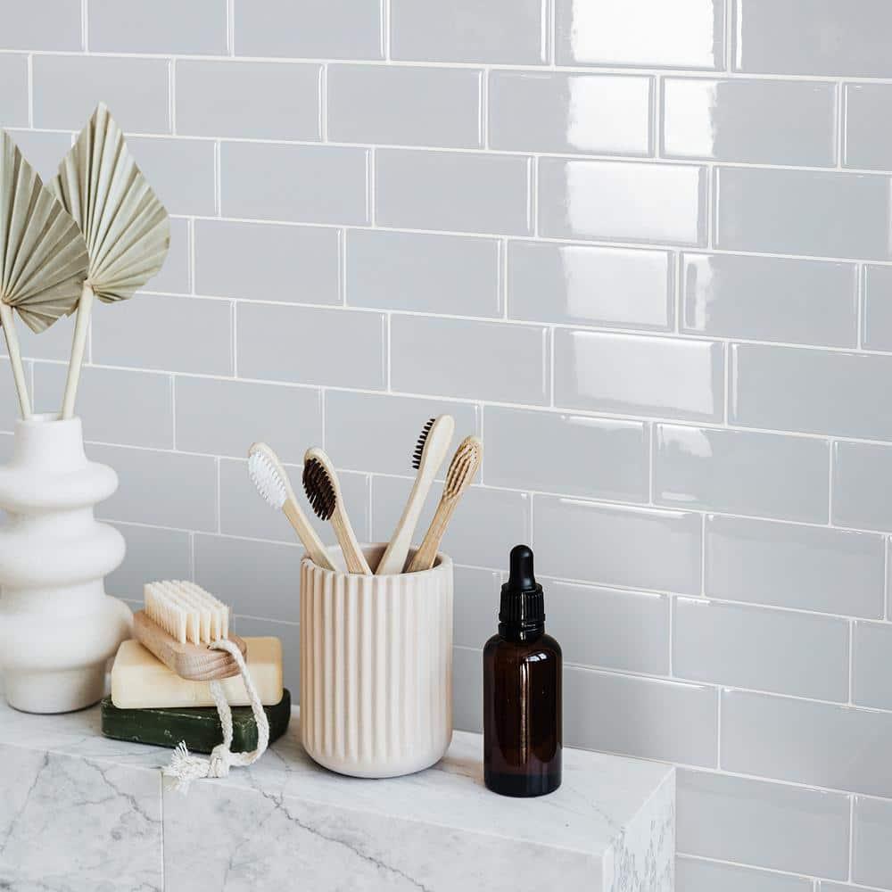 Peel and Stick Gel Backsplash Tile Metro 12'' x 8'' (Set of 4)