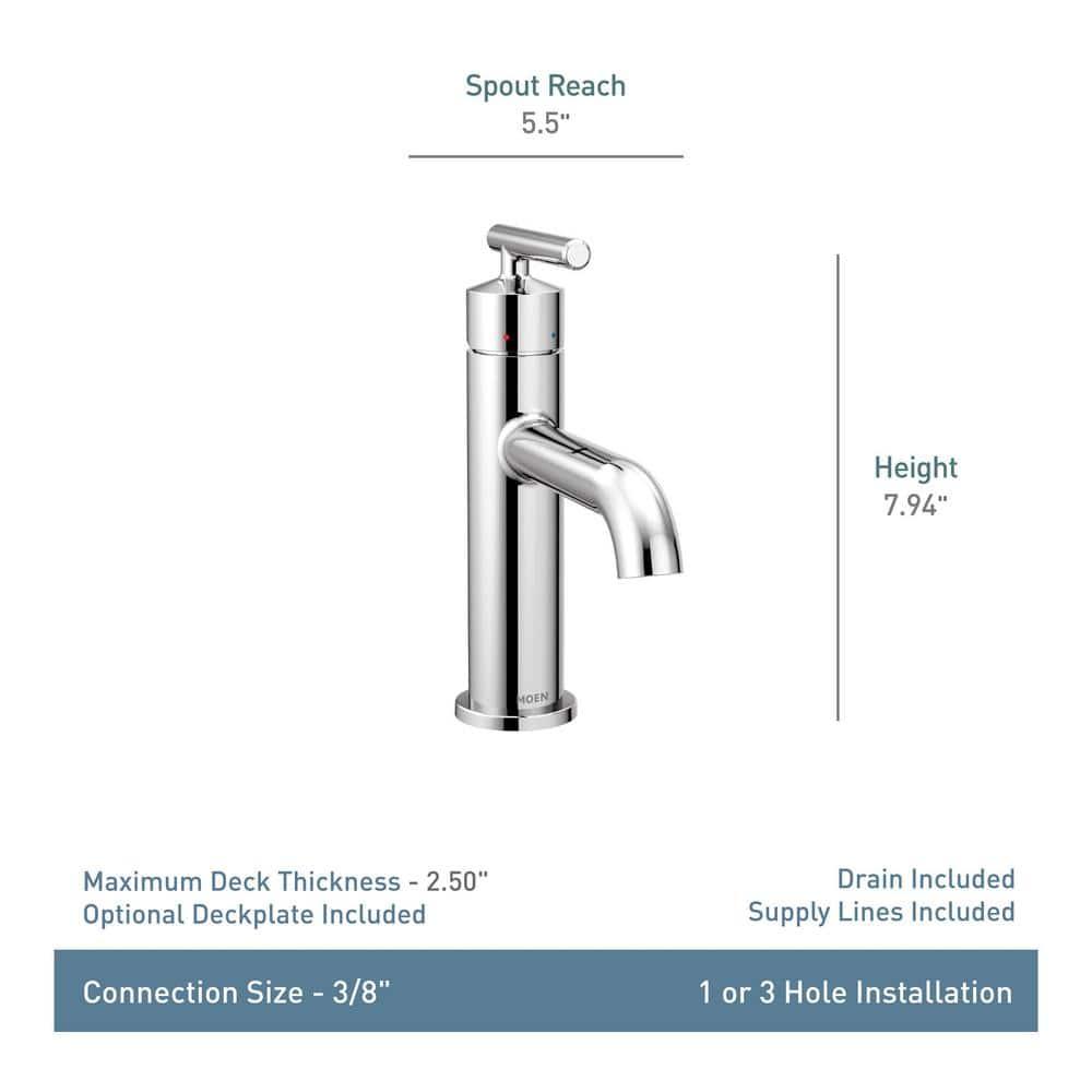 Gibson Single Hole Bathroom Faucet with Drain Assembly