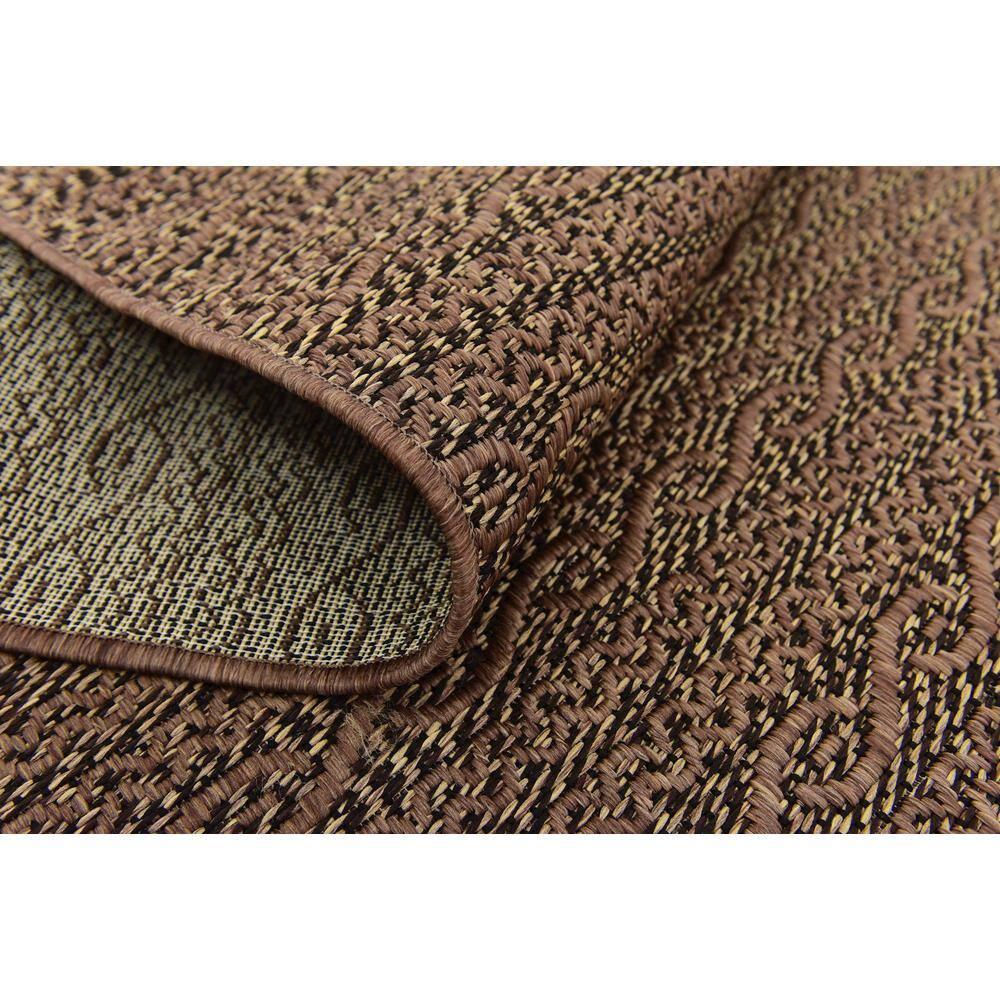 Unique Loom 8' 0 x 11' 4 Brown Outdoor Modern Links Area Rug