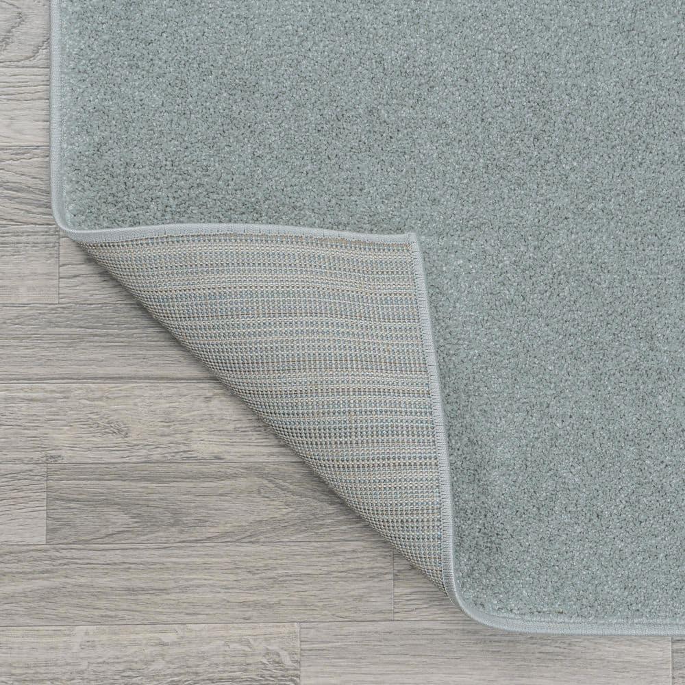 JONATHAN Y SEU100S-8 Haze Solid Low-Pile Light Blue 8 ft. x 10 ft. Area Rug, Coastal Bohemian, Pet Friendly, Stain Resistant, Easy to Clean, for Living Room; Kitchen, Bedroom