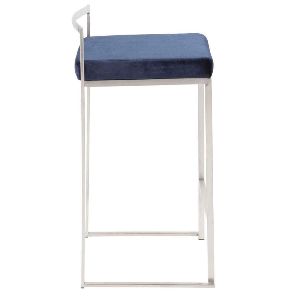 Derik Upholstered Stool with Metal Frame