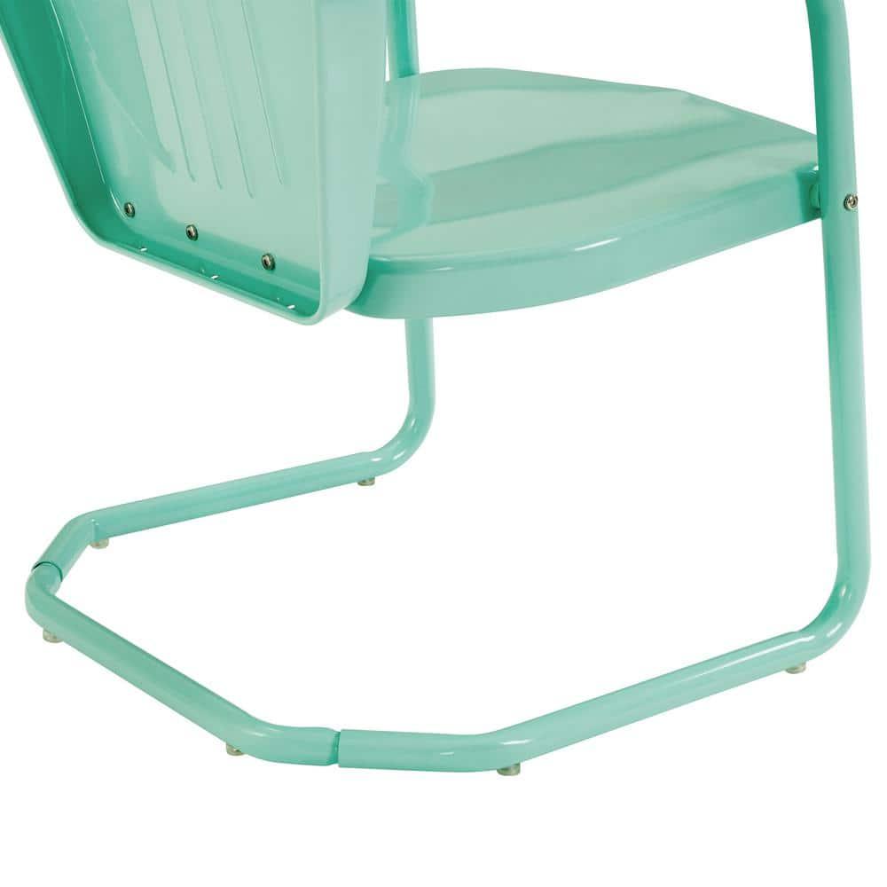 Griffith Aqua Metal Outdoor Lounge Chair