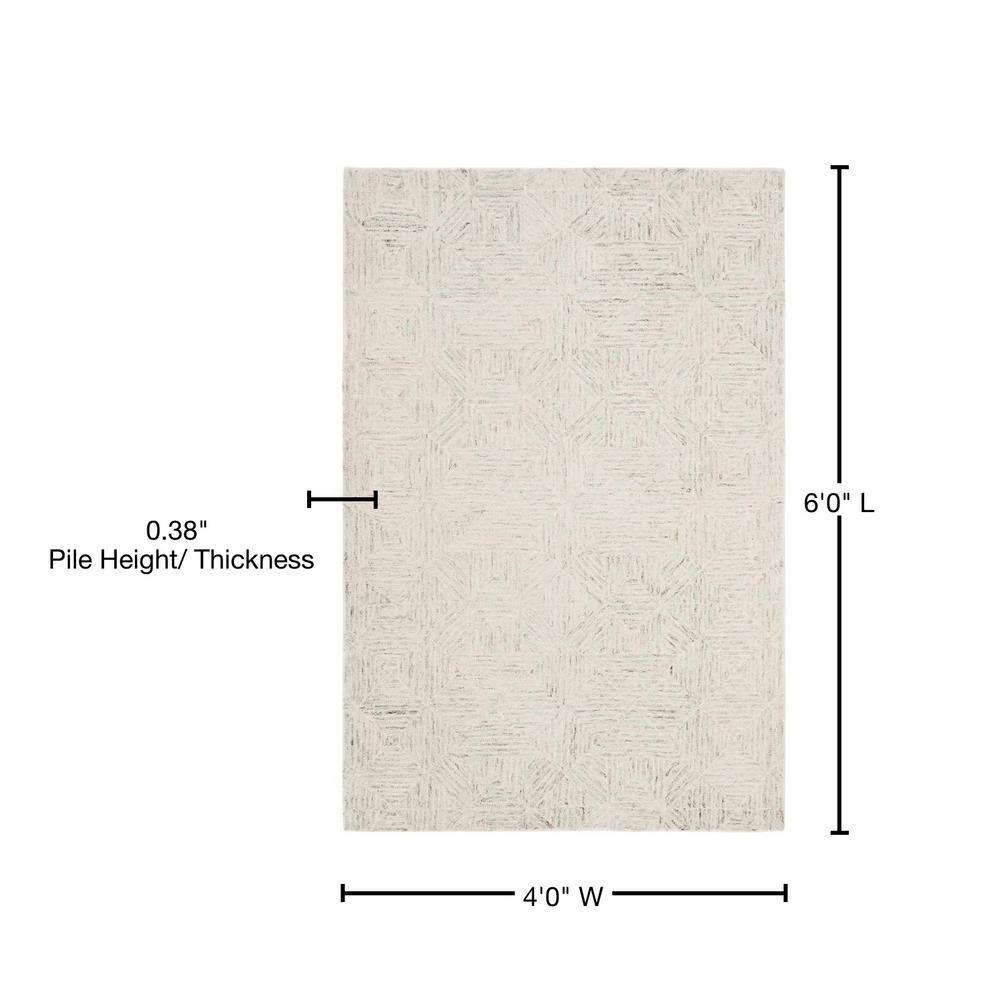 Abstract ABT763 Handmade Indoor Area Rug - Light Blue - 4'x6' - Safavieh