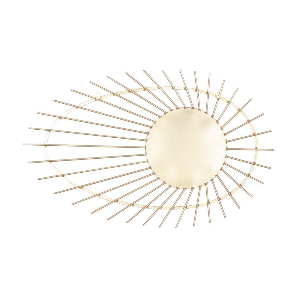 CosmoLiving by Cosmopolitan Cosmoliving By Cosmopolitan Gold Metal Contemporary Wall Mirror, 34 X 22 X 1