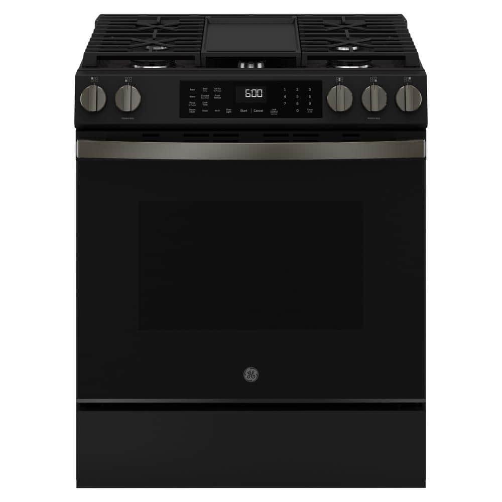 GE 30" Slide-In Front-Control Convection Gas Range with No Preheat Air Fry GGS600AVDS