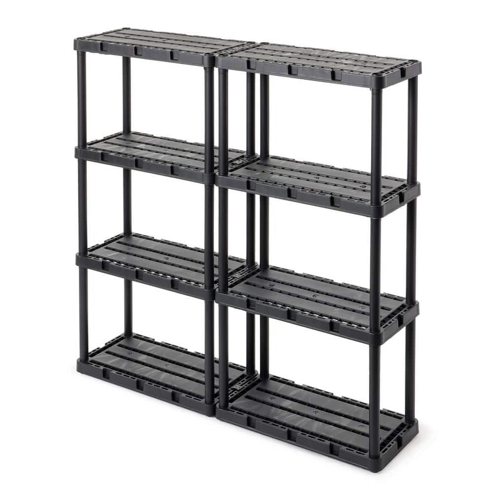 Gracious Living Gracious Living Knect A Shelf Light Fixed Storage 4 Shelf Shelving Unit (4 Pack) (Set of 4)
