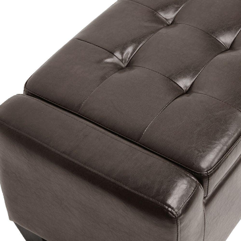 Manchester Ottoman Dark Brown - Baxton Studio: Modern Upholstered Bench, Wood Composite Frame, Spot Clean