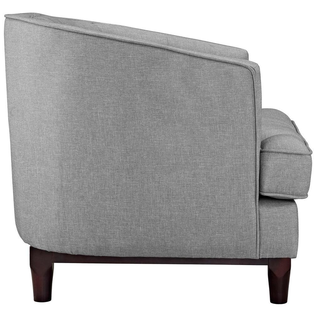 Modway Coast Upholstered Fabric Armchair in Light Gray