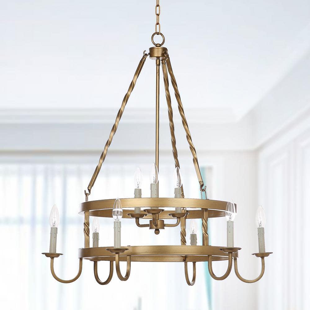 Crowley Chandelier - LIT4385 - Brass - Safavieh