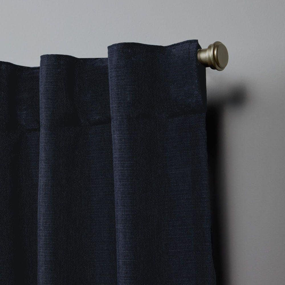 Nicole Miller Nicole Miller Faux Linen Slub Textured Hidden Tab/Rod Pocket Top Light Filtering Curtain Panel Pair (Set of 2)