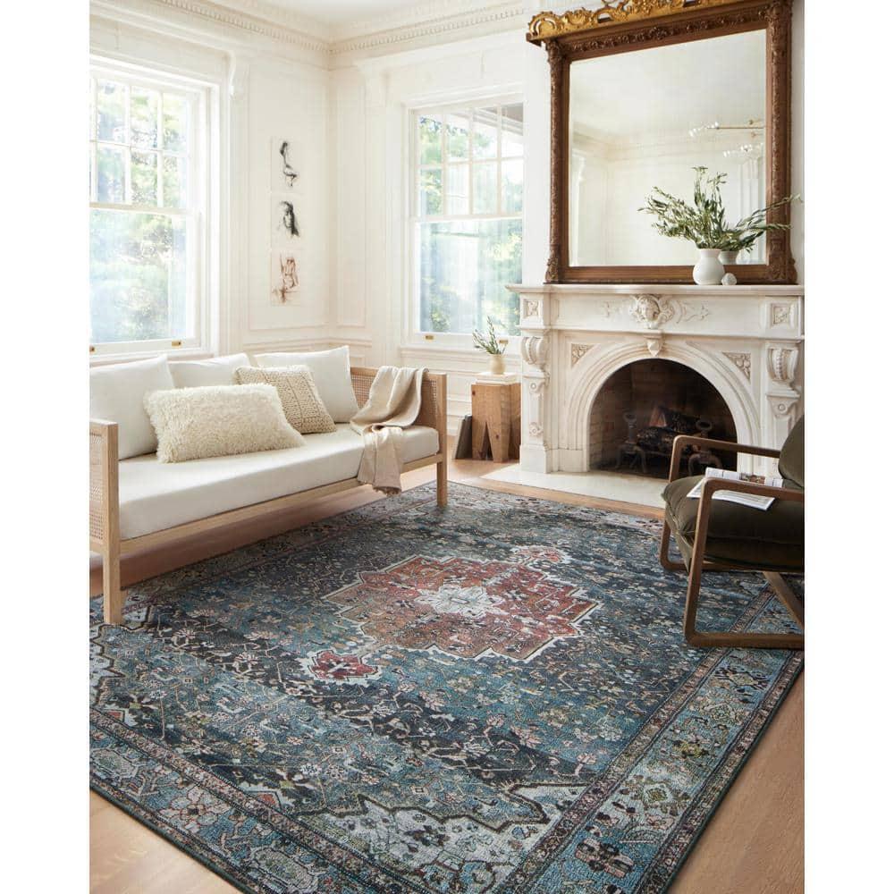 Loloi II Loloi Margot Ocean/Brick Area Rug feat. CloudPile