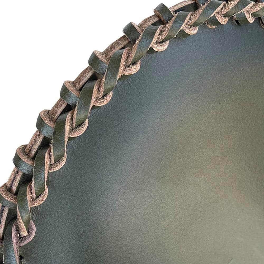 Genuine Leather Butterfly Chair  Forest Green