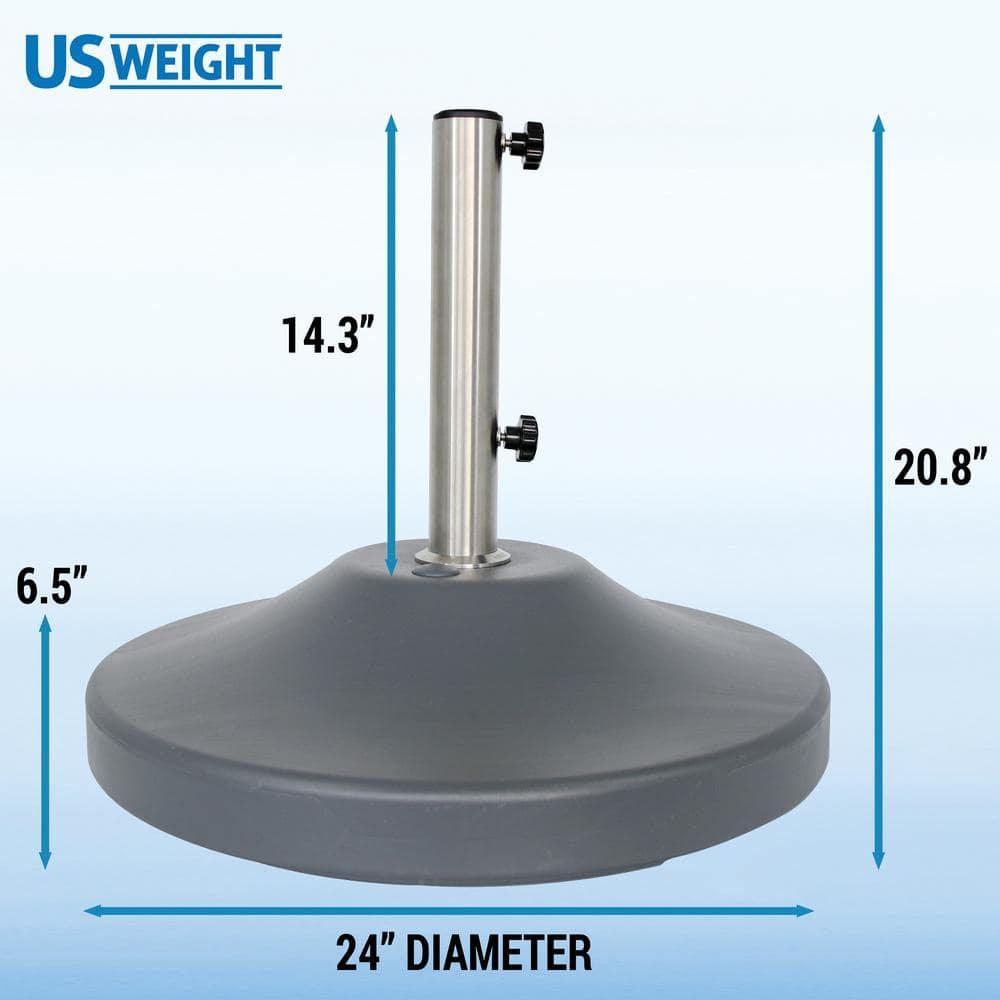 US Weight Fillable 120lb Capacity Free Standing Patio Umbrella Base