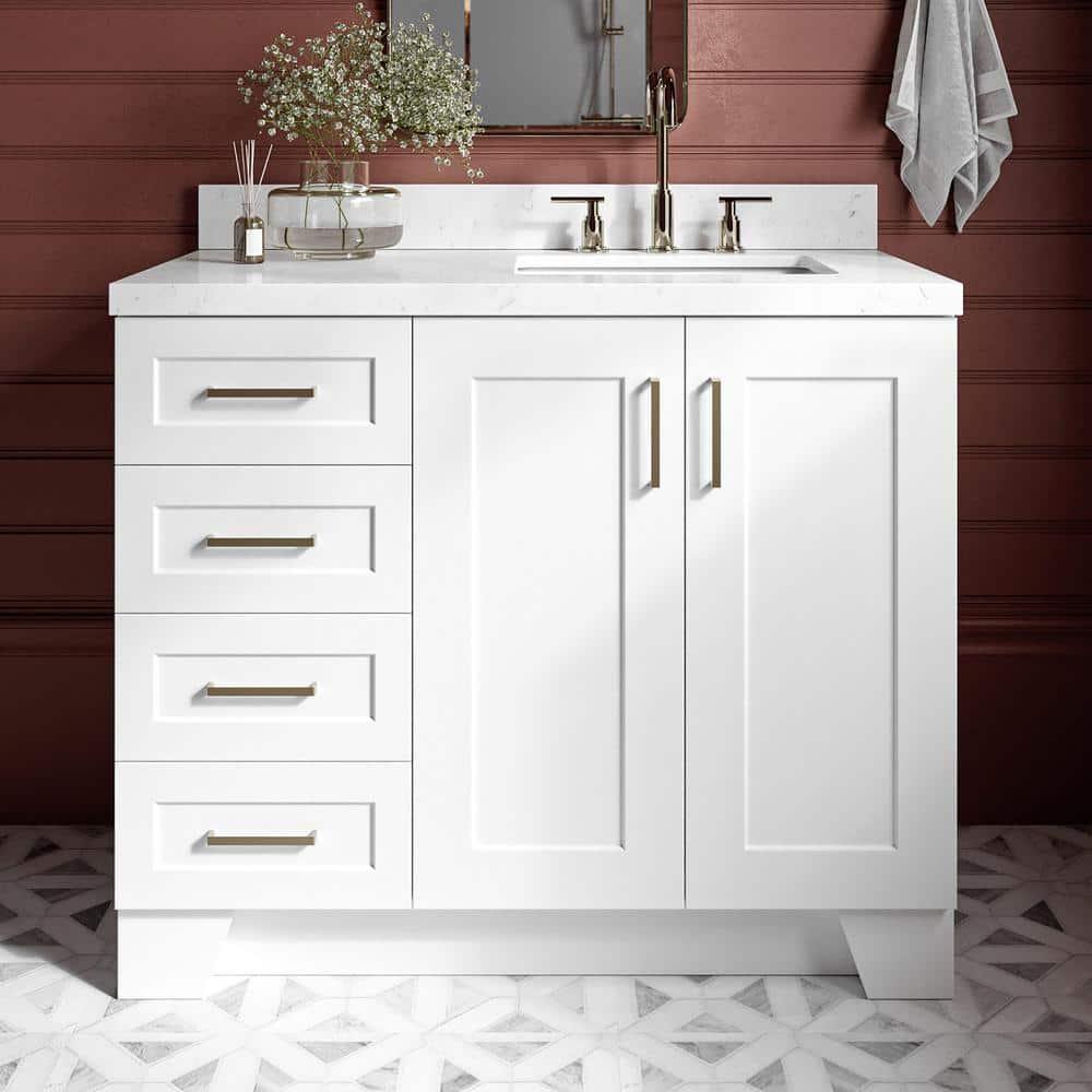 Ariel Q042srcqrvo Taylor 42" Free Standing Single Basin Vanity Set - White