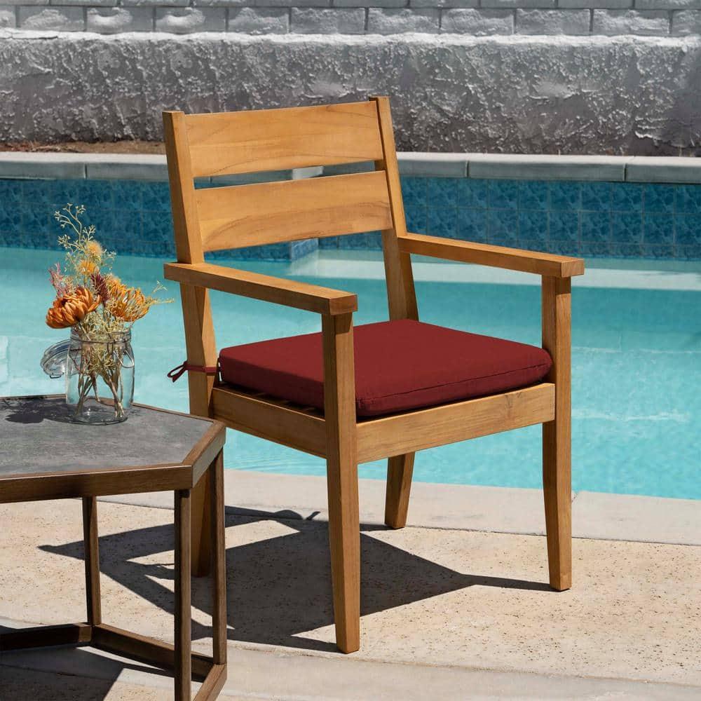 Honeycomb Outdoor Universal Seat Cushion (2-Pack) - Textured Solid Henna