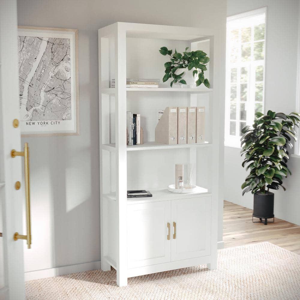Martha Stewart Teague Martha Stewart 68" Shaker Bookcase with Storage Cabinet