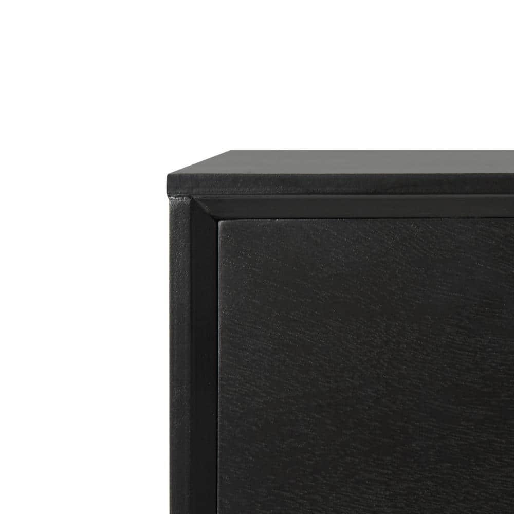 Pomona 3 Drawer Accent Table - CHS5700 - Black - Safavieh