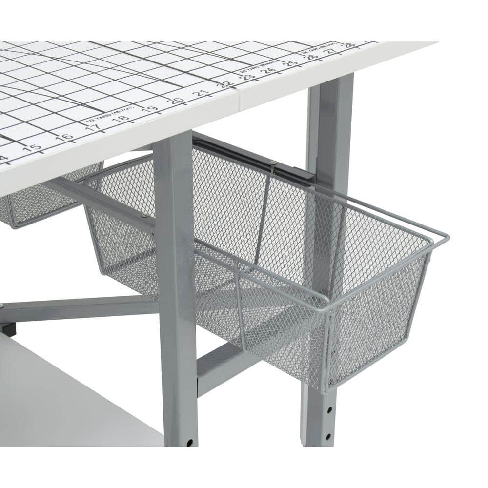 58.5'' x 36.75'' Foldable Sewing Table with Wheels