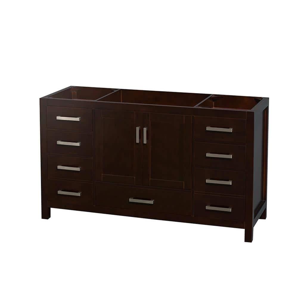 Wyndham Collection Sheffield 59" Freestanding Single Vanity Base Only