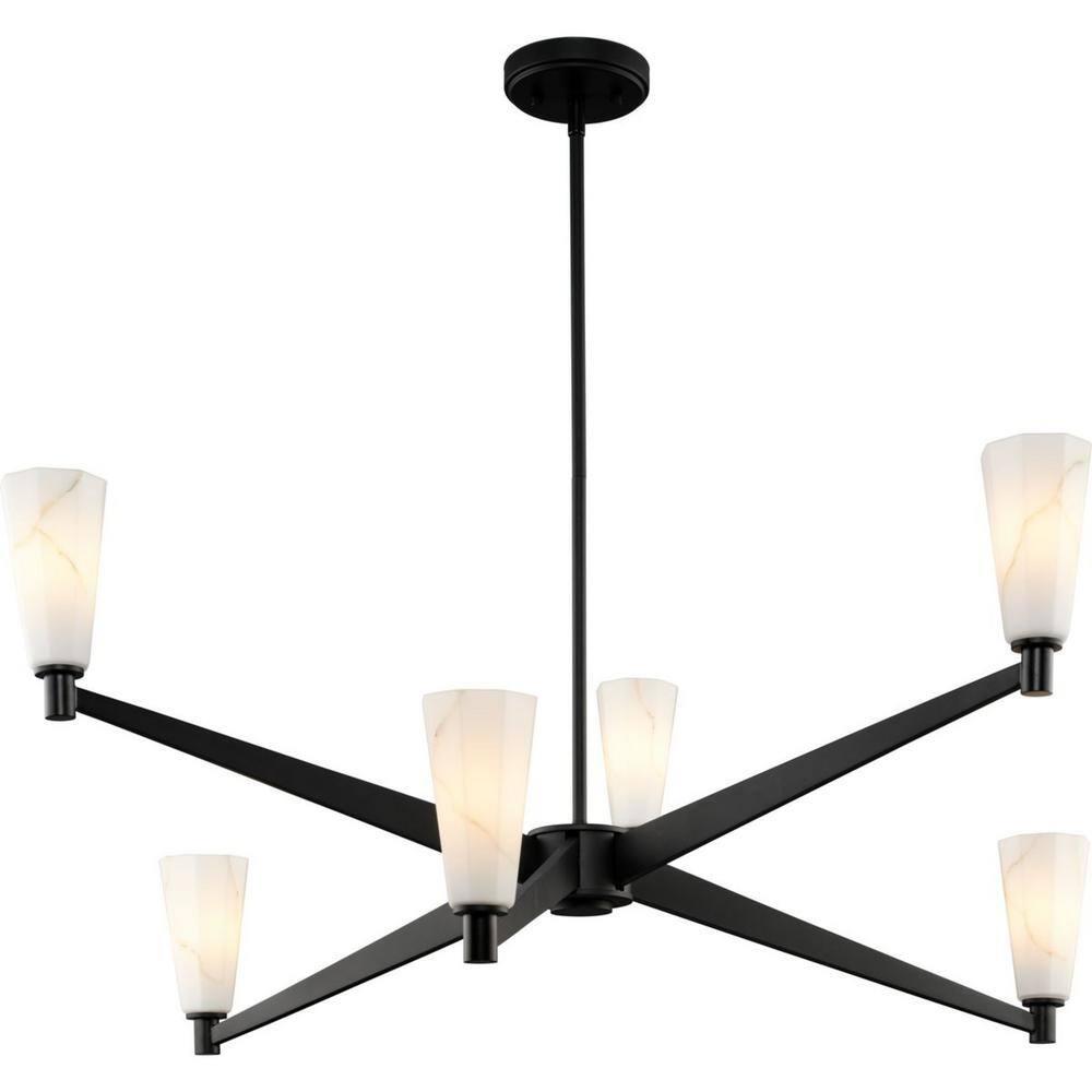 Progress Lighting Tosca 6 - Light Chandelier in  Matte Black