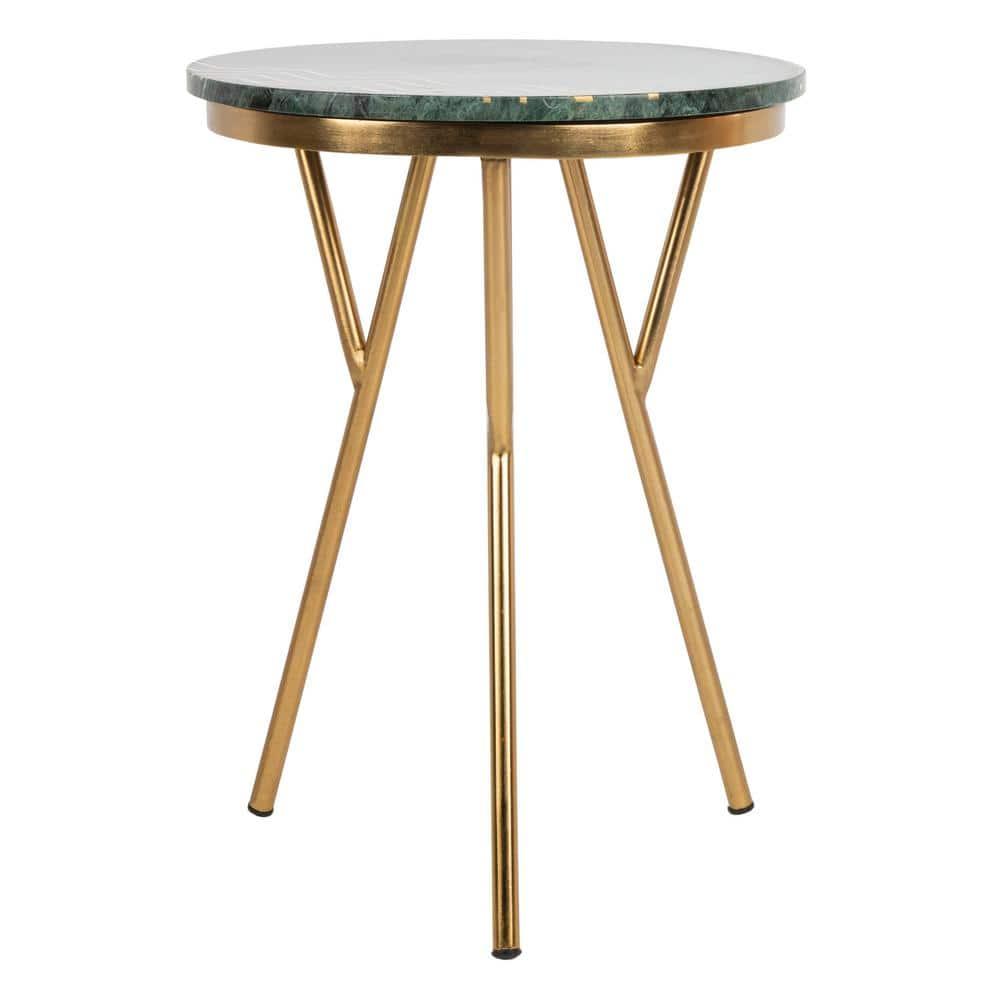 Safavieh  Coletta Marble Accent Table - Dark Green - 18" x 18" x 23"