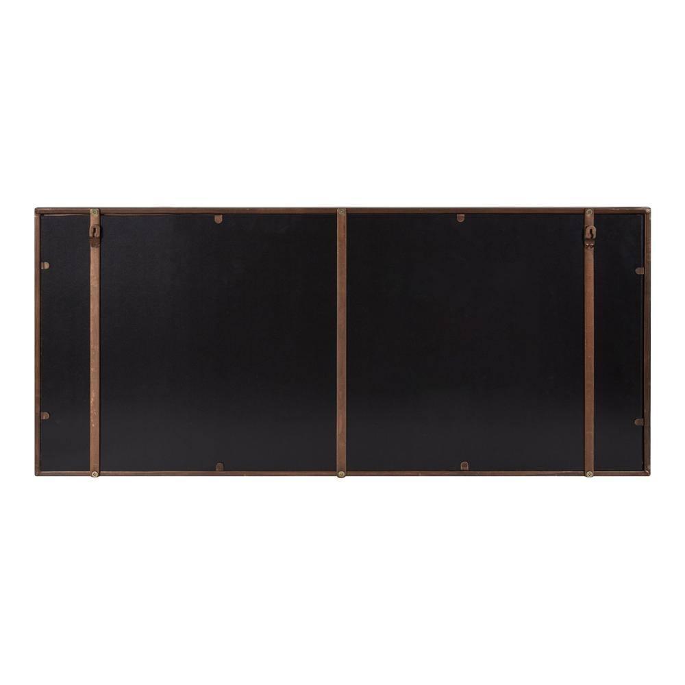 Kate and Laurel Jackson Metal Frame Mirror with Shelf, Bronze 18x40