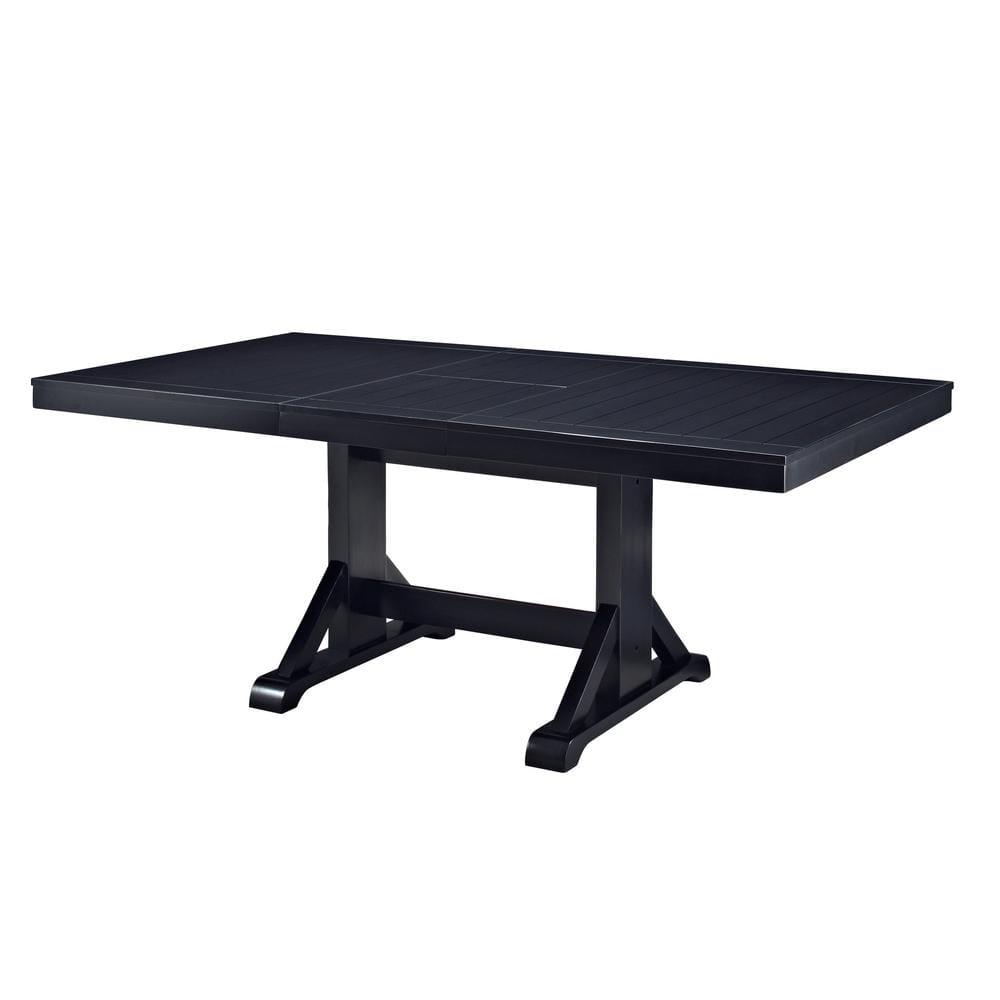 Walker Edison Modern Farmhouse Expandable Dining Table - Antique Black