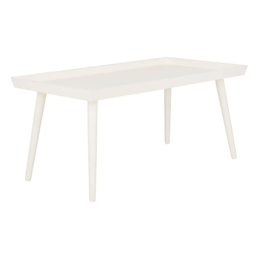 Nonie Coffee Table With Tray - Vintage White - Safavieh
