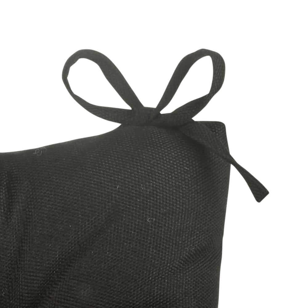 Klear Vu Gripper Non-Slip Omega 2-Piece Rocking Chair Cushion Set, Black