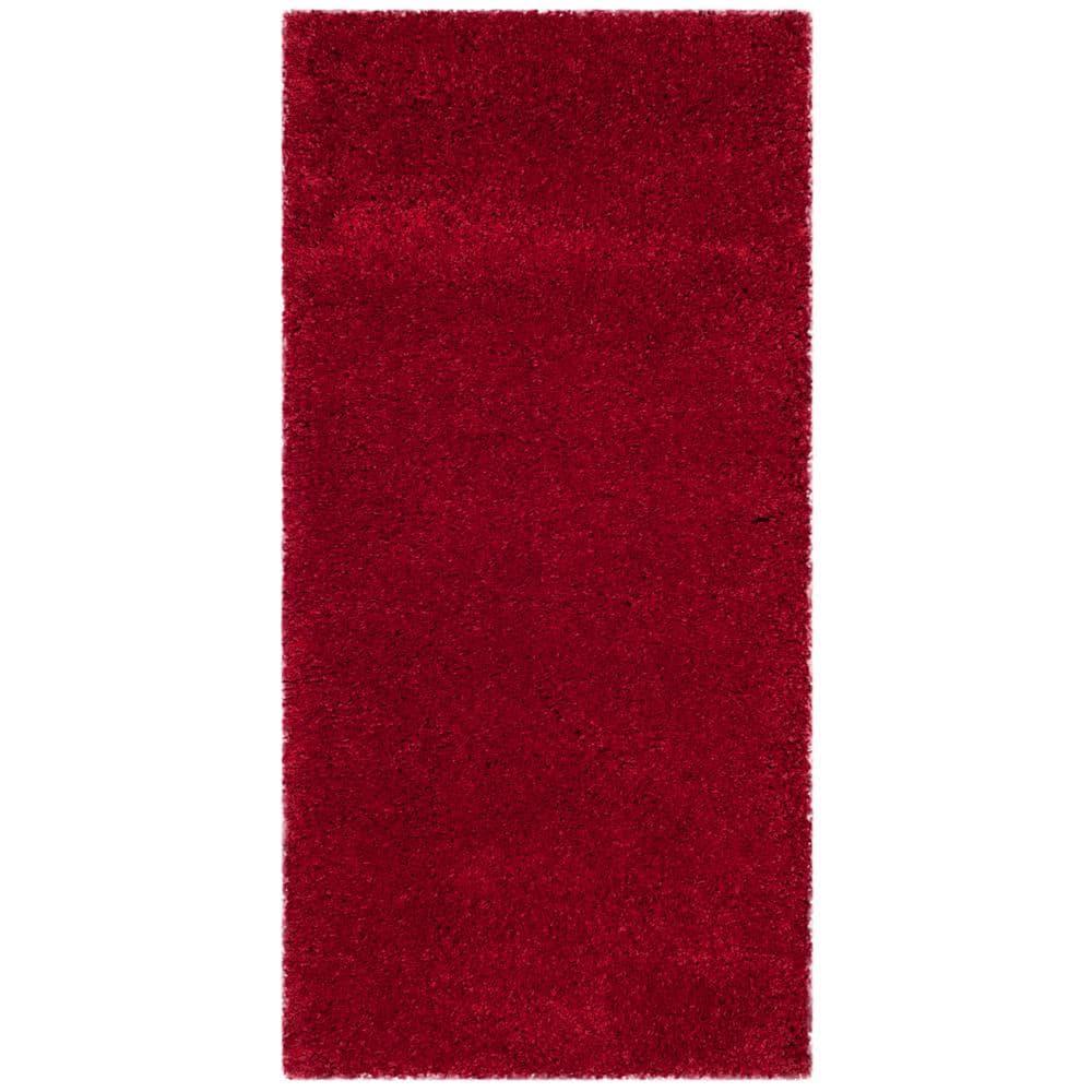 Milan Shag SG180 Power Loomed Indoor Accent Rug - Red - 2'x4' - Safavieh