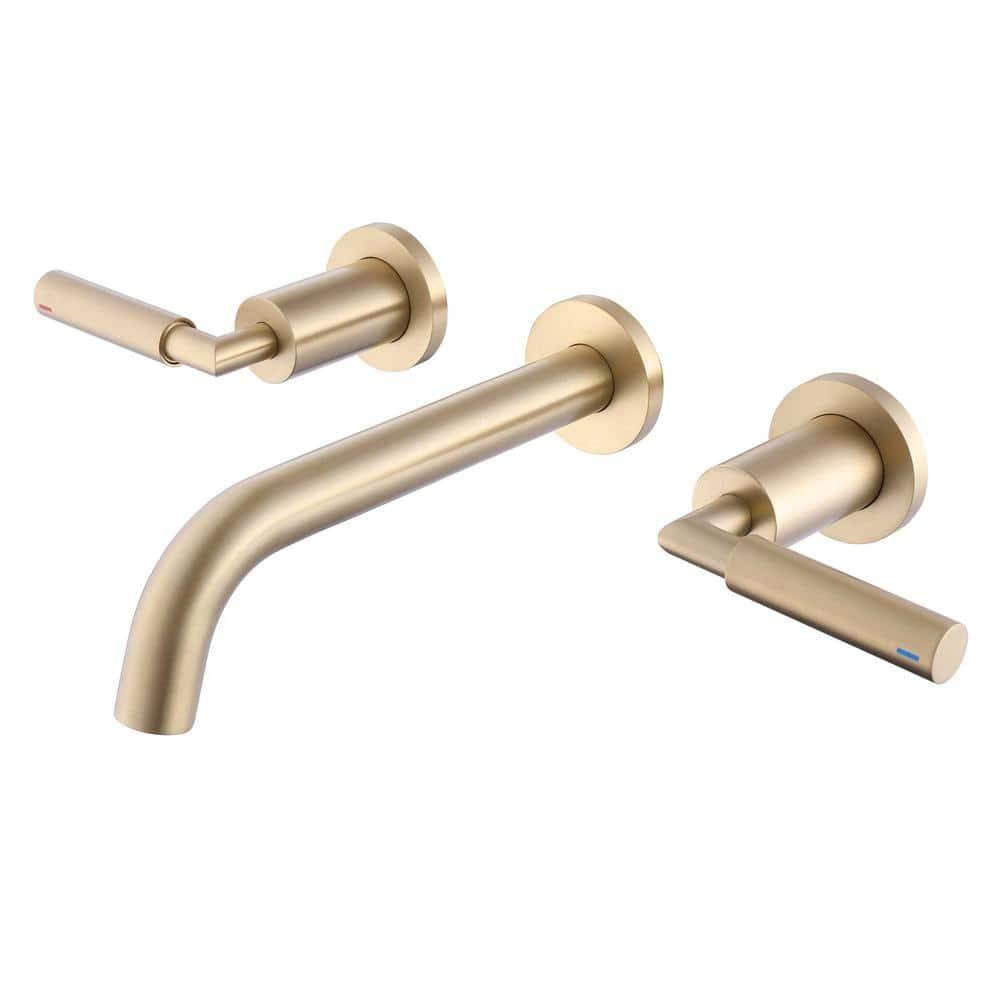 10.08" Widespread Bathroom Faucet 3 Hole, 2-handle Bathroom Sink Faucet with Drain Assembly