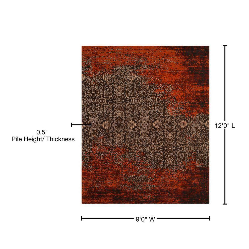 Classic Vintage CLV224 Loomed Indoor Area Rug - Rust/Brown - 9'x12' - Safavieh