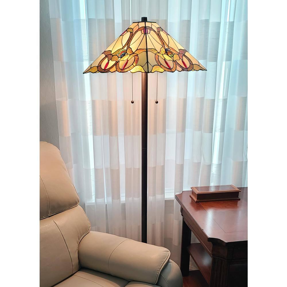 Amora Lighting  Tiffany Style Mission Floor Lamp