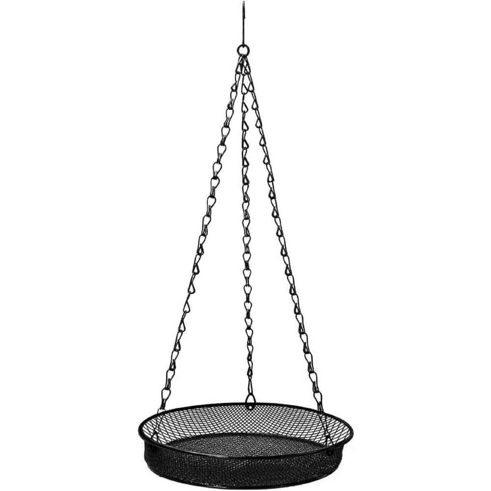 Sorbus Sorbus Metal Bird Feeder Hanging Tray in Black